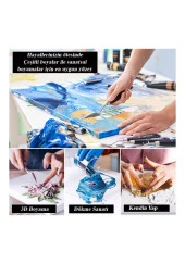 Yuvarlak Tuval 40x40 cm 1 Adet Arkadan Zımbalı Astarlı Resim Tuvali Akrilik Boya Yağlı Boya - 2