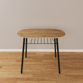 Eportatif 2 Kişilik Masa Sandalye Takımı Atlantik Çam Oval Mutfak Masası Tabure Takımı 1229 thumbnail 3