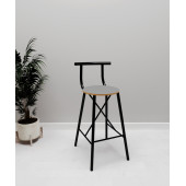 Eportatif Mutfak Sandalyesi Bar Taburesi Füme 1230 - 1