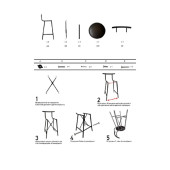 Eportatif Mutfak Sandalyesi Bar Taburesi Füme 1230 - 3