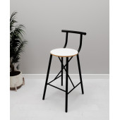 Eportatif Mutfak Sandalyesi Bar Taburesi Beyaz 1231 - 2