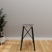 Eportatif Bar Sandalyesi Bar Taburesi Mutfak Sandalyesi Füme 1233 - 1