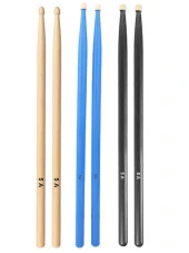 Chroma Baget - Davul - 3 Çift Bateri Bageti Drumsticks 5a Pürüzsüz Yüzey - 1