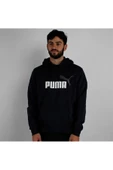 Puma Ess+ 2 Col - Erkek Siyah Pamuklu Kapüşonlu Sweatshirt - 586764 61 - 1