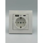 Mutlusan Rita Beyaz USB + Type C Şarjlı Topraklı Priz - 2