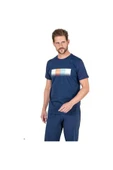 Pierre Cardin  Erkek Kısa Kollu  Yuvarlak Yaka Penye Pijama Takımı - 2