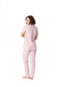 U.S. Polo Assn. Kadın Çizgili Boydan Patlı Pijama Takımı - 3