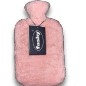 Fashy Pembe Peluş Kılıflı Sıcak Su Torbası Termofor 2L - 1