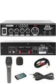 Lastvoice Lvx-150MİC Mikrofonlu Stereo Anfi Amfi 2x75 Watt Bluetooth Usb-Sd 220V/12V thumbnail 1