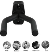 Gitar Bağlama Ukulele Duvar Askı Standı + Dübel ve Vida dahil - 2