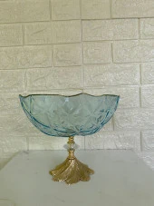 Dekoratif Ayaklı Servis Kasesi Cam - 2