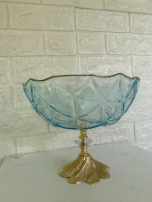 Dekoratif Ayaklı Servis Kasesi Cam - 5