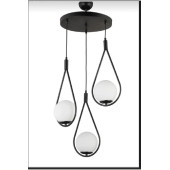 Damla 3 Lü Avize Siyah - 1