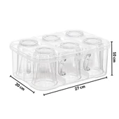 Piev Urve Çay Bardağı Su Bardağı Fincan Kupa Taşıma Koruyucu Aparat Kabı 2 Li Set - 6