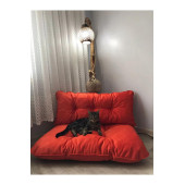 Puf Yeni Koleksiyon Petek Önü Palet Yer Minderi Turuncu thumbnail 2