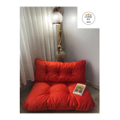 Puf Yeni Koleksiyon Petek Önü Palet Yer Minderi Turuncu thumbnail 3