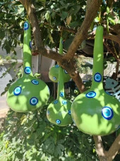 Bahçe Dekorasyon Seti Boyanmış Su kabağı 5'li Paket - 4