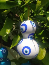 Bahçe Dekorasyon Seti Boyanmış Su kabağı 5'li Paket - 5