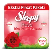 Sleepy Gül Kokulu Islak havlu 15X50 li 750 Yaprak - 1