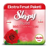 Sleepy Gül Kokulu Islak havlu 18X90 lı 1620 Yaprak - 1
