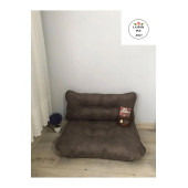 Puf Petek Önü Palet Yer Minderi Ikili Takım Kahverengi thumbnail 1