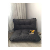 Puf Petek Önü Palet Yer Minderi Ikili Takım Antrasit 70x100cm thumbnail 1