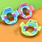 Kurbağa Model Çocuk-bebek Yanlardan Tutmalı Yumuşak Süngerli Klozet Kapağı Adaptörü Yeşil - 7