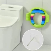 Kurbağa Model Çocuk-bebek Yanlardan Tutmalı Yumuşak Süngerli Klozet Kapağı Adaptörü Yeşil - 6