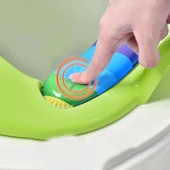 Kurbağa Model Çocuk-bebek Yanlardan Tutmalı Yumuşak Süngerli Klozet Kapağı Adaptörü Yeşil - 3