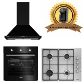 Altus Siyah Inox Eko Ankastre Set 521 B Conic Davlumbaz -181 GID Inox Ocak - 133 B Turbo Fırın thumbnail 1