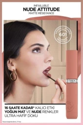 Loreal Paris Infaillible Matte Resistance Likit MAt Ruj- 625 Summer Flying - 3