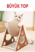 Ahşap İpli Kedi Oyuncagi Topu Kedi Tırmalaması (BÜYÜK BOY TIRMALAMA TOP) - 1
