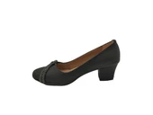 Ventes 1838699Z Yuvarlak Burun Taş Toka Detaylı 5 cm Kalın Topuk Günlük Kadın Topuklu Ayakkabı - 2