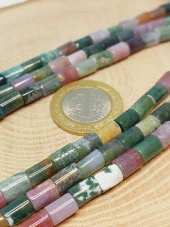 Akik Taşı Silindir Kesim 5.5x7.5mm Dizi (49304) - 2