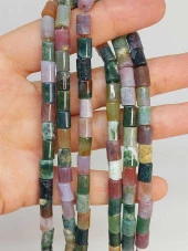 Akik Taşı Silindir Kesim 5.5x7.5mm Dizi (49304) - 1