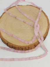 Pembe Kuvars Taşı Silindir Kesim 5.5x7.5mm Dizi (49306) thumbnail 3