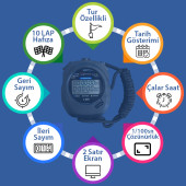 Loyka C809 Dijital El Tipi '10 Lap Hafızalı' Kronometre thumbnail 3