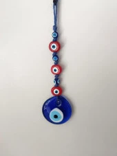 Cam Nazar Kötü Göz Kovucu Hand Made Ağaç Duvar Dekorasyonu Hasır Nazarlık Duvar Ağaç Ev Süsü - 1