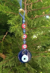 Cam Nazar Kötü Göz Kovucu Hand Made Ağaç Duvar Dekorasyonu Hasır Nazarlık Duvar Ağaç Ev Süsü - 2