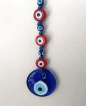 Cam Nazar Kötü Göz Kovucu Hand Made Ağaç Duvar Dekorasyonu Hasır Nazarlık Duvar Ağaç Ev Süsü - 3