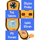 LYK BGM8908 Dijital Rüzgar Ölçer Anemometre thumbnail 2
