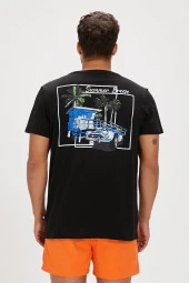 Bad Bear Dustin Baskılı Erkek Tişört 24.01.07.033 Siyah thumbnail 3