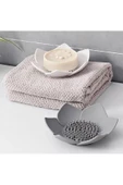 Sabunluk Lotus Tasarımlı Şık Sabunluk Katı Sabunluk Su Giderli Sabunluk Beyaz - 2