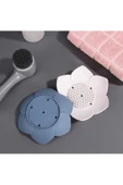 Sabunluk Lotus Tasarımlı Şık Sabunluk Katı Sabunluk Su Giderli Sabunluk MAVİ - 4