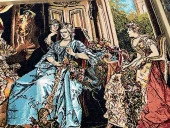 Çay Partisi Adlı İran Tebriz Halı Tablo 95x74cm - Duvar Halı Kilim Tablo thumbnail 4