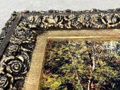 Ormandaki Kulübe Adlı İran Tebriz Halı Tablo 95x75cm - Duvar Halı Kilim Tablo - 6