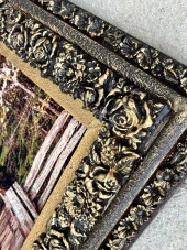 Ormandaki Kulübe Adlı İran Tebriz Halı Tablo 95x75cm - Duvar Halı Kilim Tablo - 7