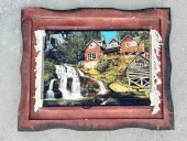 Doğanın Kalbindeki Yuva Adlı İran Tebriz Halı Tablo 100x81cm - Duvar Halı Kilim Tablo thumbnail 8