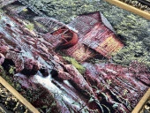 Saklı Değirmen Adlı İran Tebriz Halı Tablo 95x75cm - Duvar Halı Kilim Tablo thumbnail 8