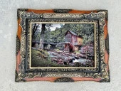 Saklı Değirmen Adlı İran Tebriz Halı Tablo 95x75cm - Duvar Halı Kilim Tablo thumbnail 10